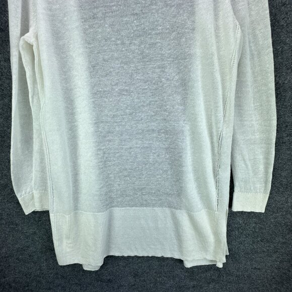 Tommy Bahama Linen Cardigan Womens Extra Large Open Long Duster White Sweater - Picture 7 of 14